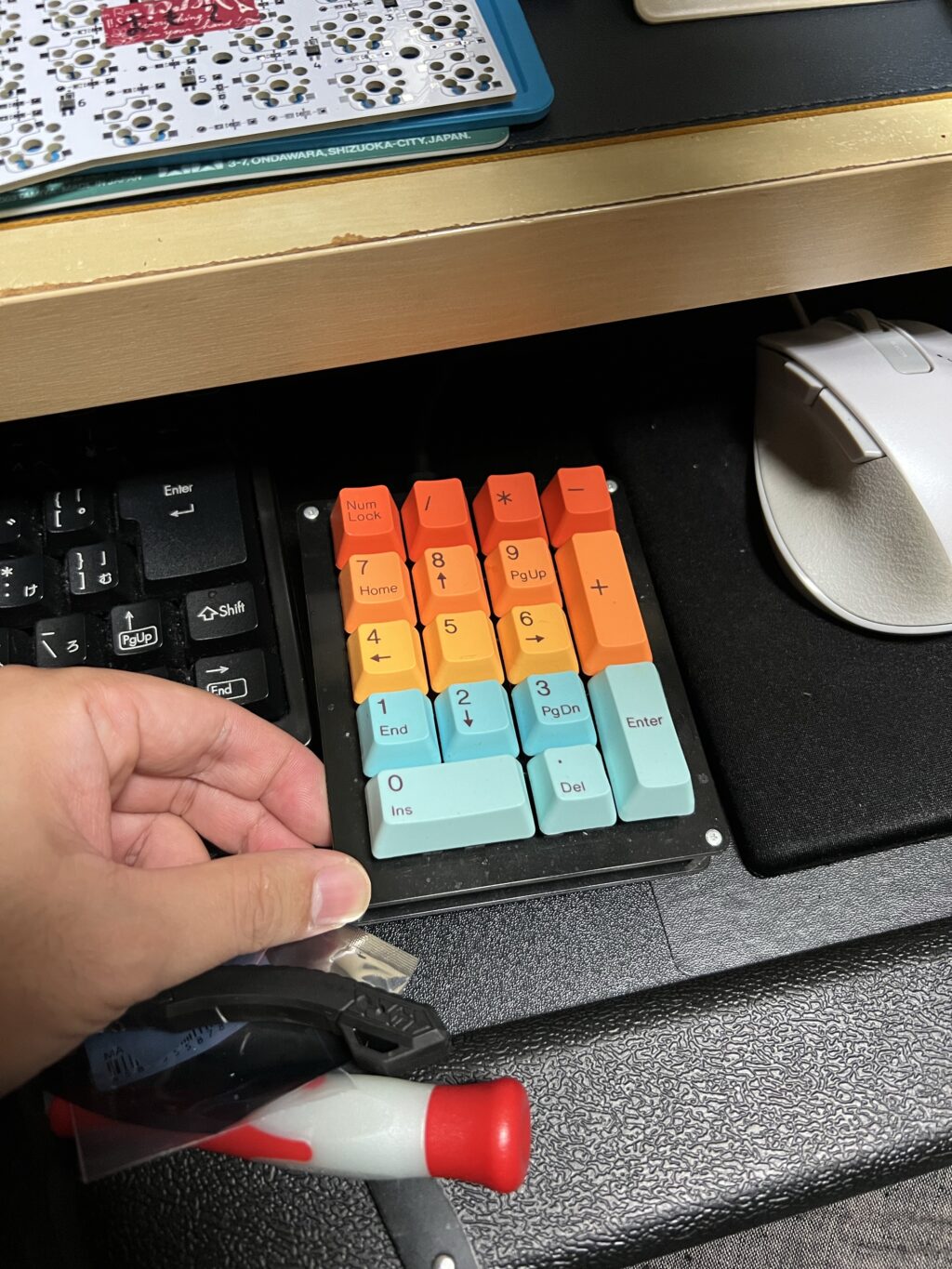 以前組み立てた10キーキーボード