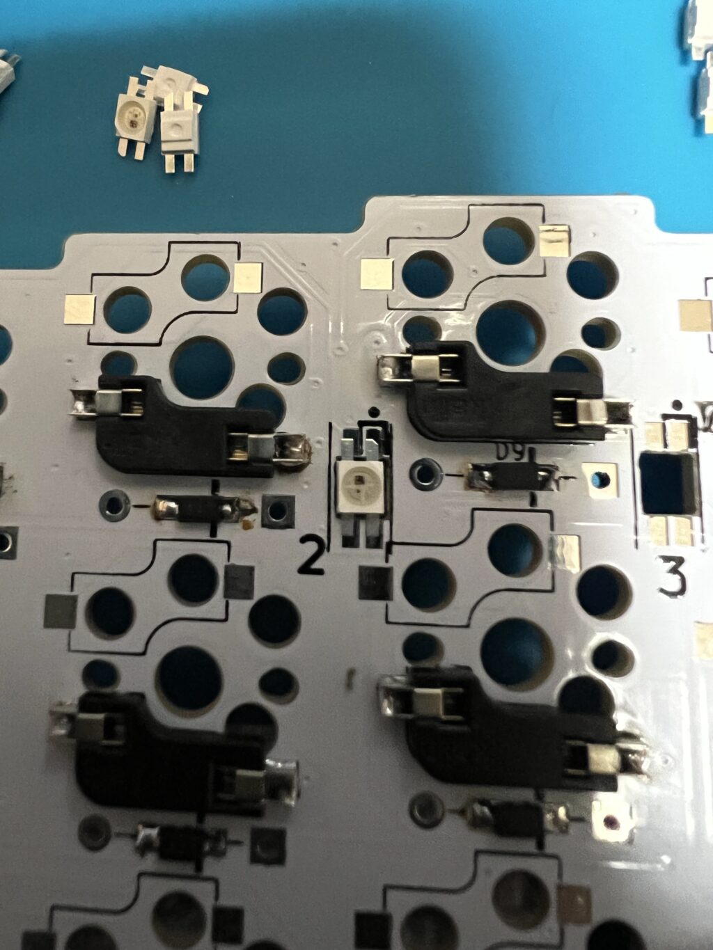 LEDを乗せた様子