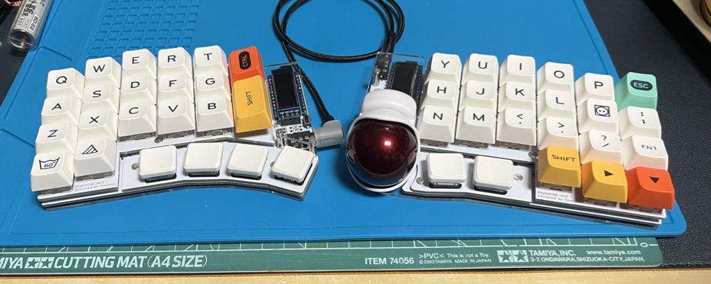 自作キーボードキット Keyball46 を組み立てた - SIDACONFIG.COM