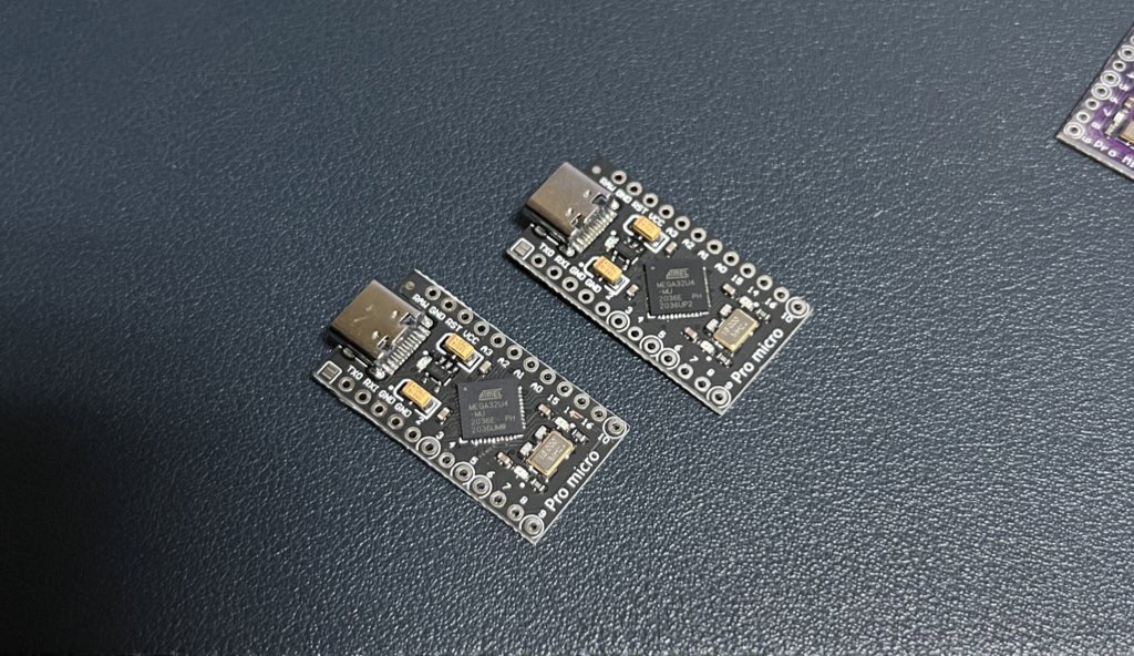 Aliexpressで購入したProMicro(黒基盤)