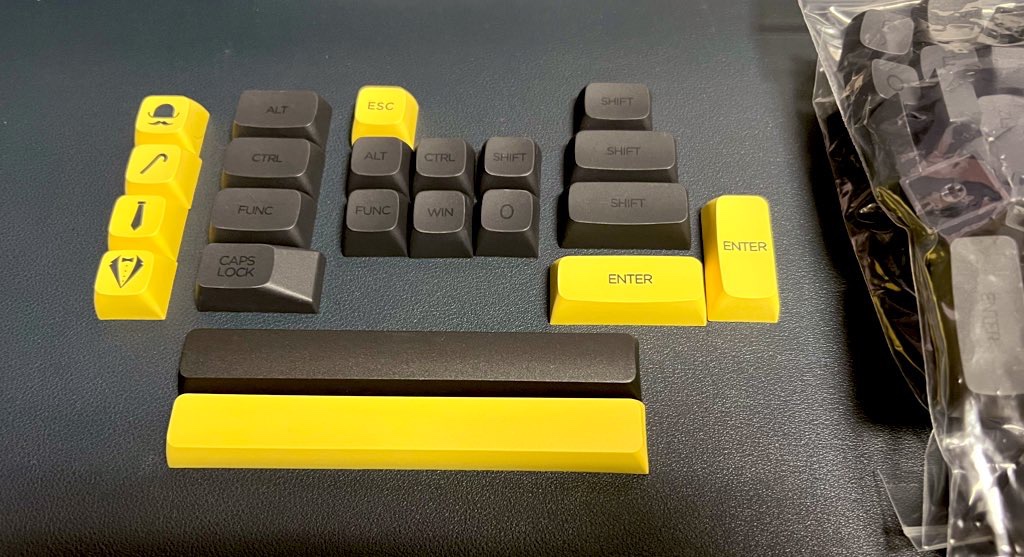 XDA V2 Gentleman Dye Sub PBT(ブラック/イエロー)