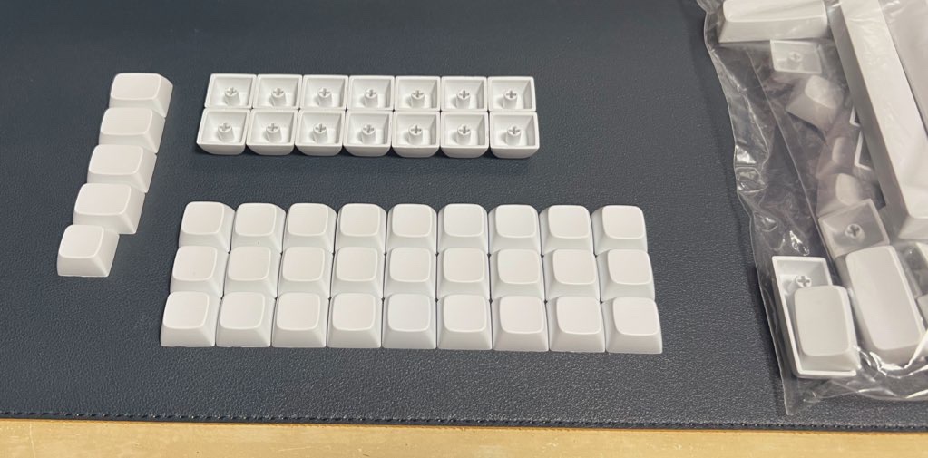 KBDfans NP PBT ブランクキーキャップセット(124キー/ホワイト)